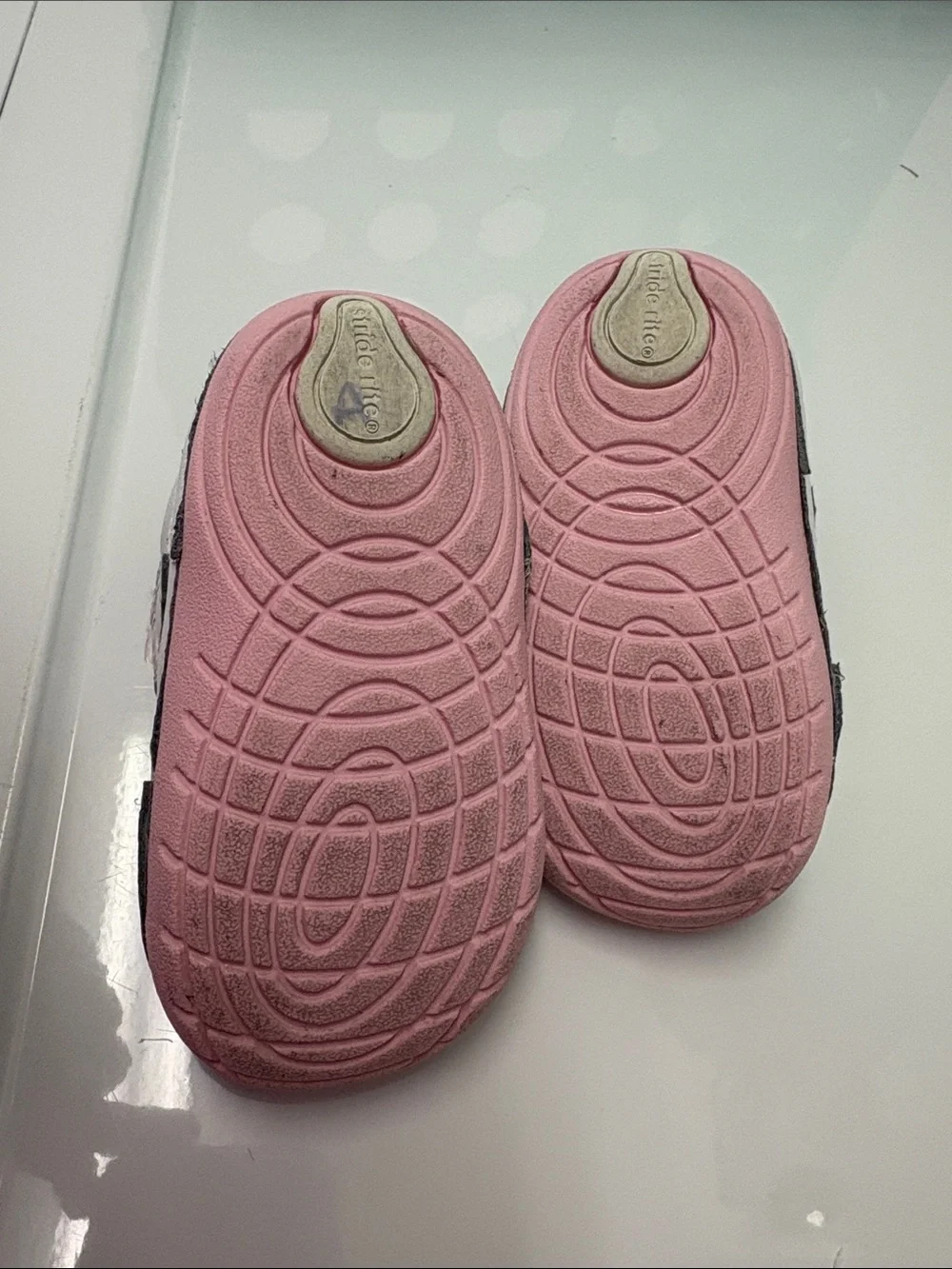 Toddler Girls White and Pink stride rite Sneakers - Picture 5 of 5